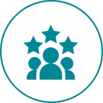 Group with stars icon
